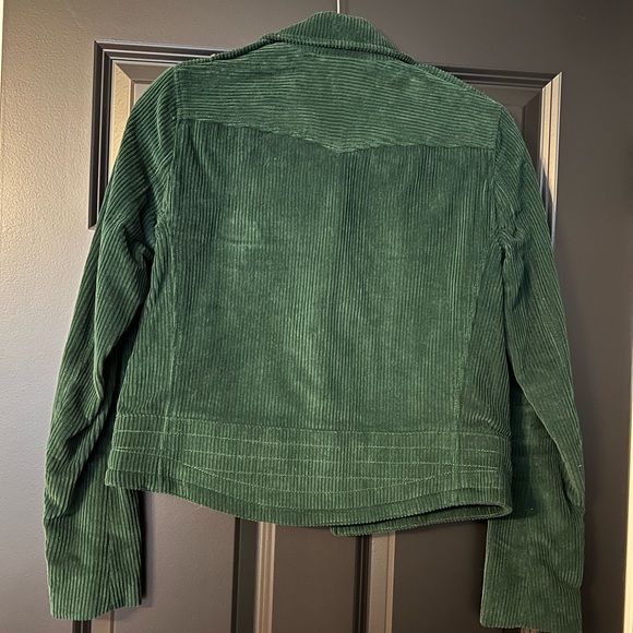 Rag & Bone - CORDUROY SHORT GREEN MOTORCYCLE JACKET - Picture 3 of 4
